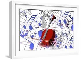 Music Notes-Ata Alishahi-Framed Giclee Print