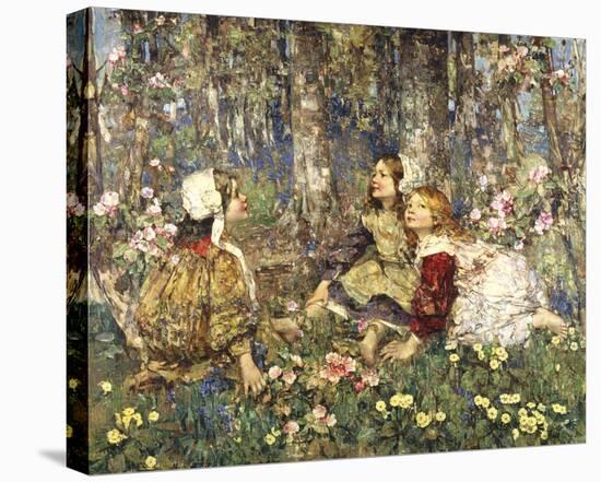 Music of the Woods-Edward Atkinson Hornel-Stretched Canvas