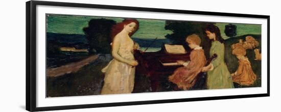 Music (Oil on Canvas)-Arthur Bowen Davies-Framed Premium Giclee Print