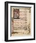 Music Page with Capital Letter Illuminations Depicting Singers, Miniature-null-Framed Giclee Print