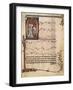 Music Page with Capital Letter Illuminations Depicting Singers, Miniature-null-Framed Giclee Print