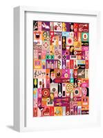 Music & Party Symbol Collage-null-Framed Art Print