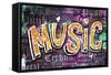 Music - Pattern-Trends International-Framed Stretched Canvas