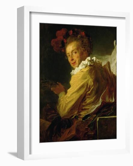 Music, Portrait De Monsieur De La Breteche, Brother of the Abbe Saint-Non-Jean-Honoré Fragonard-Framed Giclee Print