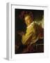 Music, Portrait De Monsieur De La Breteche, Brother of the Abbe Saint-Non-Jean-Honoré Fragonard-Framed Giclee Print