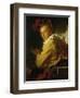 Music, Portrait De Monsieur De La Breteche, Brother of the Abbe Saint-Non-Jean-Honoré Fragonard-Framed Giclee Print