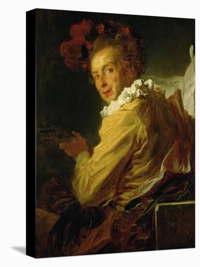 Music, Portrait De Monsieur De La Breteche, Brother of the Abbe Saint-Non-Jean-Honoré Fragonard-Stretched Canvas