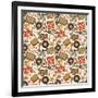 Music Retro Seamless Pattern-Macrovector-Framed Art Print