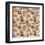 Music Retro Seamless Pattern-Macrovector-Framed Art Print