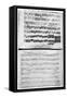 Music Score for Telemann's Suite for Two Violins, the 'Gulliver Suite', Including the 'Chaconne of-null-Framed Stretched Canvas