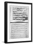 Music Score for Telemann's Suite for Two Violins, the 'Gulliver Suite', Including the 'Chaconne of-null-Framed Giclee Print