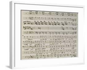 Music Score from Astarto, 1715-Giovanni Bononcini-Framed Giclee Print