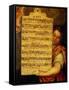 Music Score from Magnificat for 4 Voices, Composed by Cornelius Verdonck 1563-1625-Martin de Vos-Framed Stretched Canvas