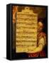 Music Score from Magnificat for 4 Voices, Composed by Cornelius Verdonck 1563-1625-Martin de Vos-Framed Stretched Canvas