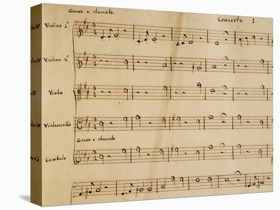 Music Score from Opera I-Arcangelo Corelli-Stretched Canvas