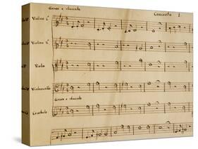 Music Score from Opera I-Arcangelo Corelli-Stretched Canvas