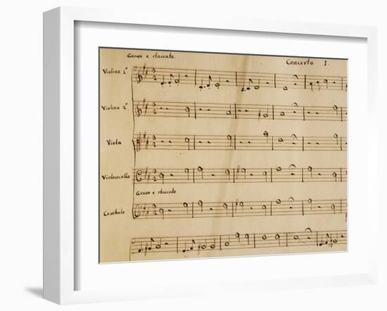 Music Score from Opera I-Arcangelo Corelli-Framed Giclee Print