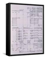 Music Score from Passaggio-Luciano Berio-Framed Stretched Canvas