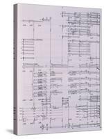 Music Score from Passaggio-Luciano Berio-Stretched Canvas