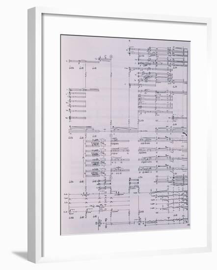 Music Score from Passaggio-Luciano Berio-Framed Giclee Print
