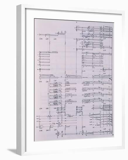 Music Score from Passaggio-Luciano Berio-Framed Giclee Print