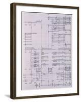 Music Score from Passaggio-Luciano Berio-Framed Giclee Print