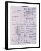 Music Score from Passaggio-Luciano Berio-Framed Giclee Print