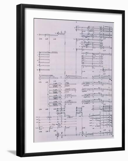 Music Score from Passaggio-Luciano Berio-Framed Giclee Print