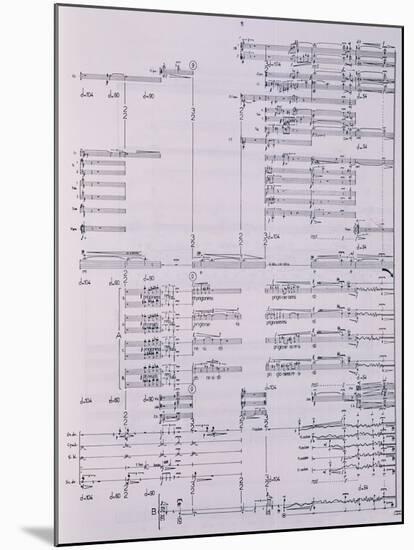 Music Score from Passaggio-Luciano Berio-Mounted Giclee Print