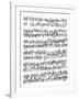 Music Score of Johann Sebastian Bach-null-Framed Giclee Print