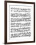 Music Score of Johann Sebastian Bach-null-Framed Giclee Print