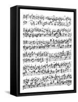 Music Score of Johann Sebastian Bach-null-Framed Stretched Canvas