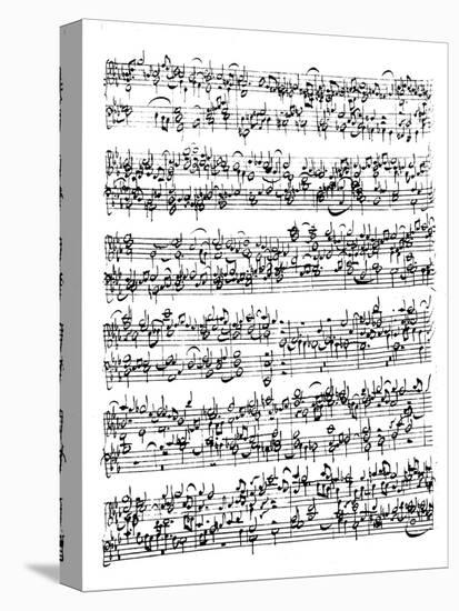 Music Score of Johann Sebastian Bach-null-Stretched Canvas