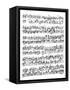 Music Score of Johann Sebastian Bach-null-Framed Stretched Canvas