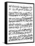 Music Score of Johann Sebastian Bach-null-Framed Stretched Canvas