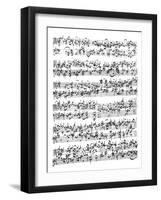 Music Score of Johann Sebastian Bach-null-Framed Giclee Print