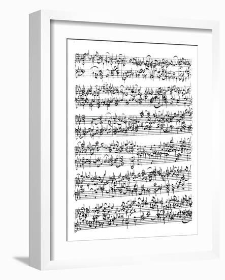 Music Score of Johann Sebastian Bach-null-Framed Giclee Print