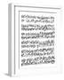 Music Score of Johann Sebastian Bach-null-Framed Giclee Print