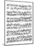 Music Score of Johann Sebastian Bach-null-Mounted Giclee Print