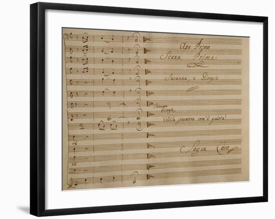 Music Score of Nina, or Girl Driven Mad by Love, 1789-Giovanni Paisiello-Framed Giclee Print