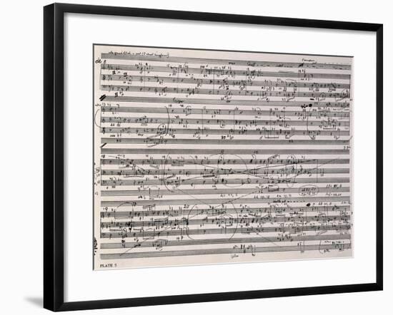 Music Score of Sketches-Anton Webern-Framed Giclee Print