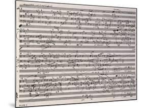 Music Score of Sketches-Anton Webern-Mounted Giclee Print