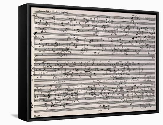 Music Score of Sketches-Anton Webern-Framed Stretched Canvas