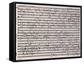 Music Score of Sketches-Anton Webern-Framed Stretched Canvas