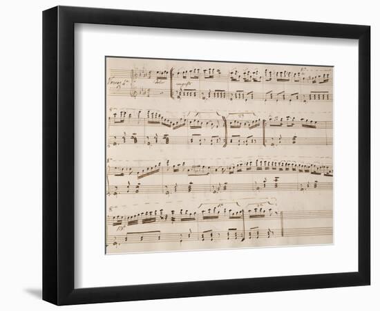 Music Score of Variations for Piano Four Hands-null-Framed Giclee Print