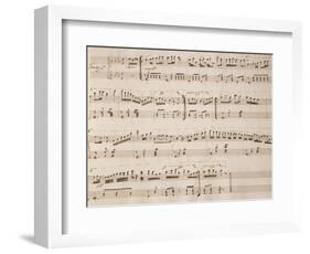 Music Score of Variations for Piano Four Hands-null-Framed Giclee Print