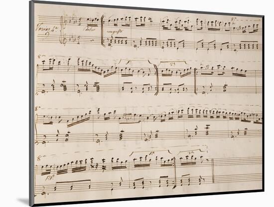 Music Score of Variations for Piano Four Hands-null-Mounted Giclee Print