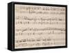 Music Score of Variations for Piano Four Hands-null-Framed Stretched Canvas