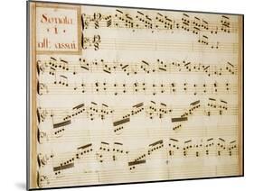 Music Sheet of Sonata No 1, Allegro Assai-Domenico Scarlatti-Mounted Giclee Print