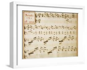 Music Sheet of Sonata No 1, Allegro Assai-Domenico Scarlatti-Framed Premium Giclee Print